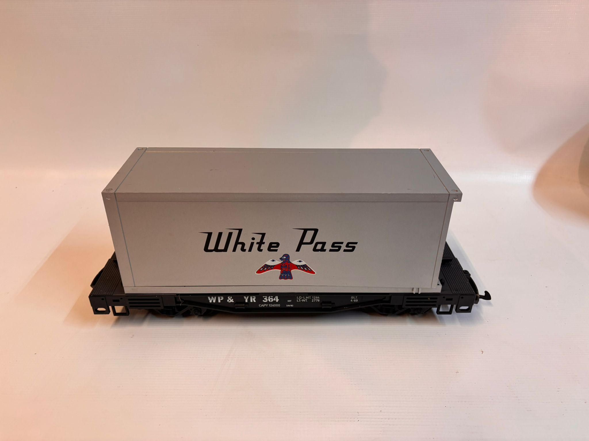 LGB 4085 Containerwagon WHITE PASS