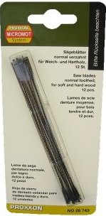 Proxxon 28743 Zaagblad met dwarsstift,normaal ( 18 tand op 25 mm 12 st )
