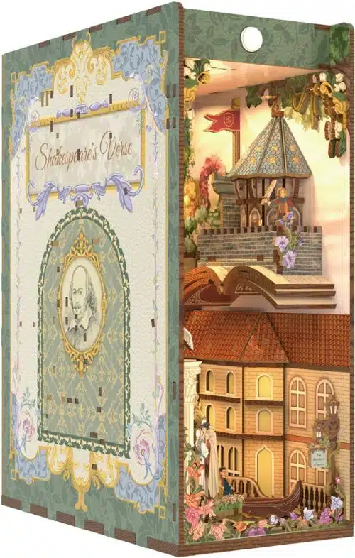 Robotime TQ129 Tonecheer Shakespeare's verse book nook