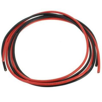 Siliconkabel 2x1m rood & zwart 2,5mm