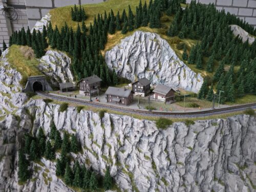 Spoorbaan Z Zwitserland. Gemaakt door firma Meyer 5 meter breed. Uniek stuk