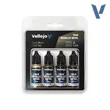 Vallejo 77258 Aged Metal True Metallic Metal Paint Set 4 kleuren