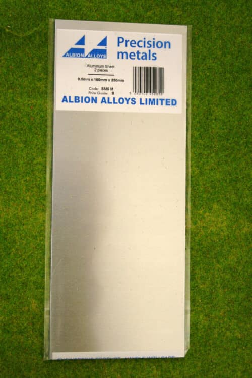 Albion SM 5 M ALUMINIUM PLAAT 0,5 mm x 100 mm x 250 mm 2 st