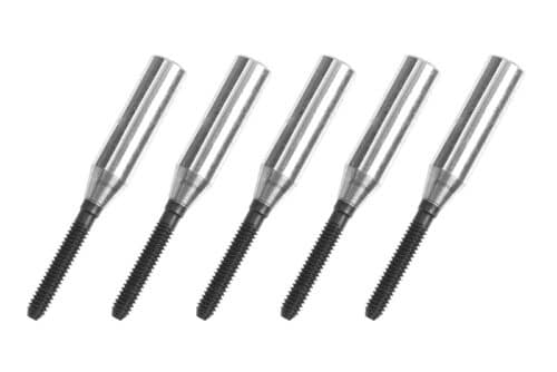 Aluminium kwiklink koppelstuk M2 huls 3 mm