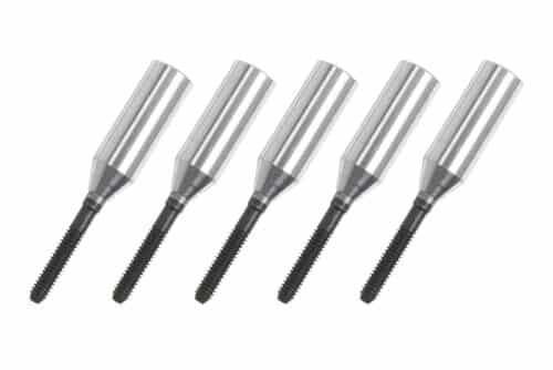 Aluminium kwiklink koppelstuk M2 huls 4mm