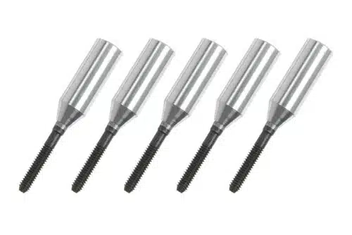 Aluminium kwiklink koppelstuk M2 huls 4mm