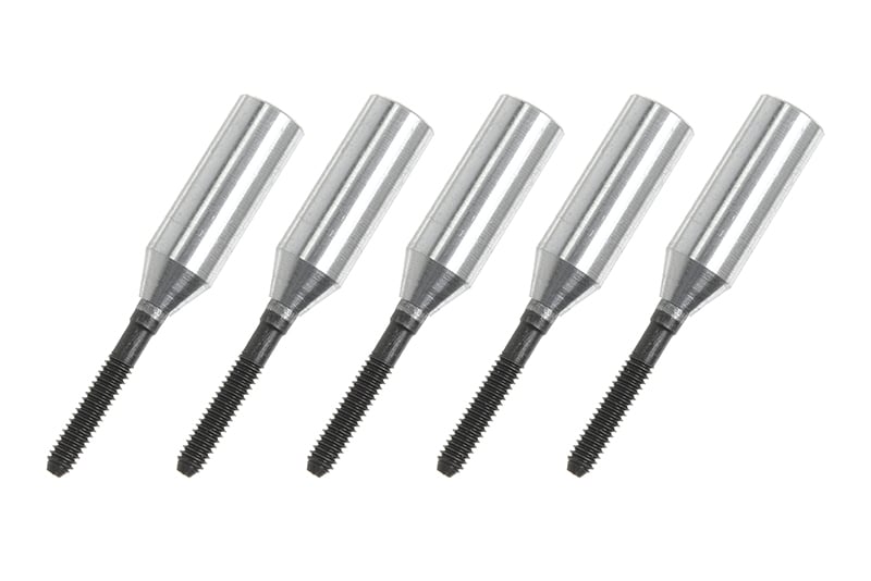 Aluminium kwiklink koppelstuk M2 huls 4mm