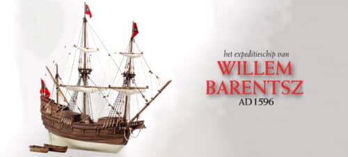 Kolderstok 1596 Expeditieschip Willem Barentsz walnoot uitvoering