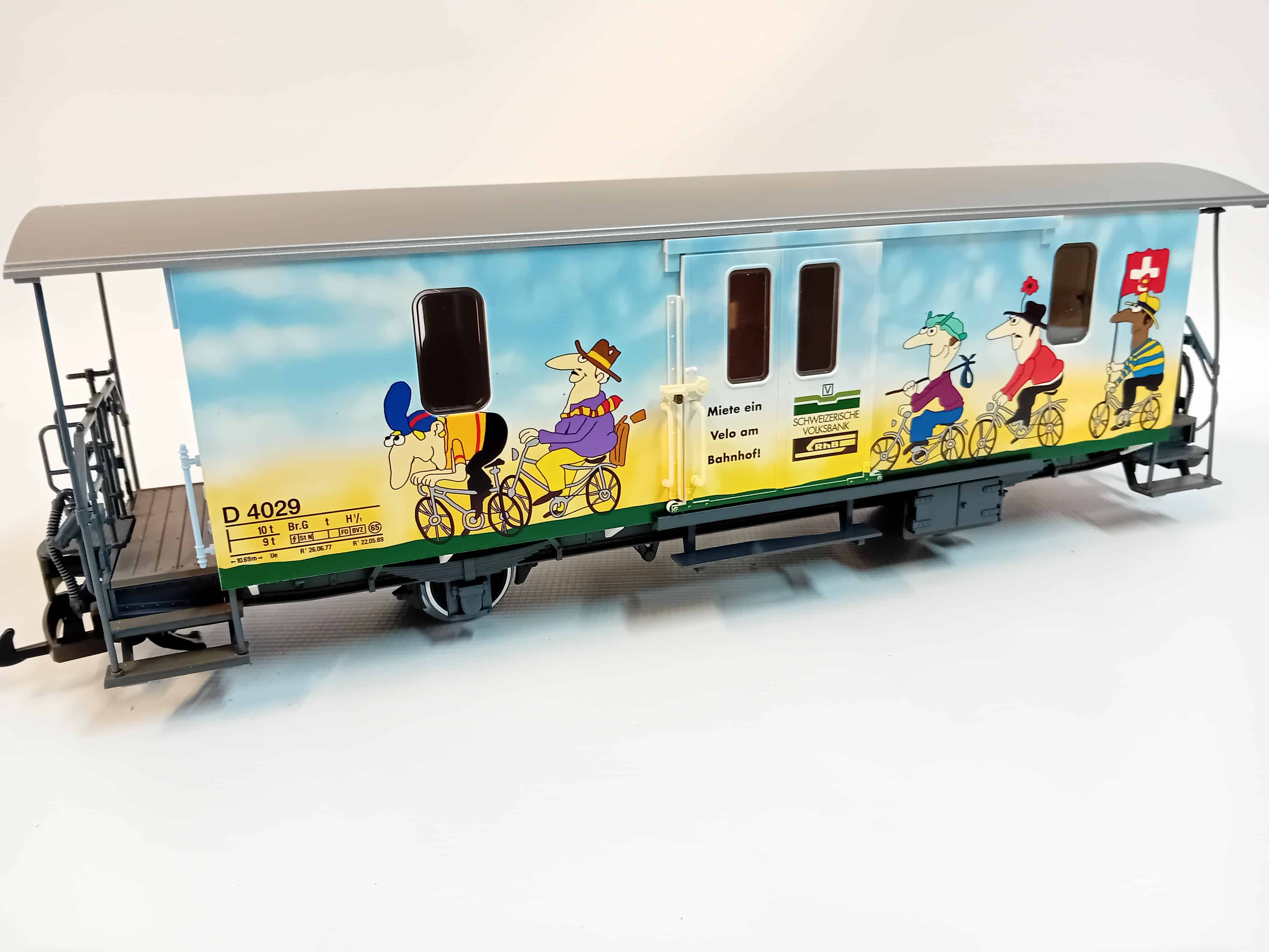 LGB 34555 G Bagagewagen D2 als RhB-fietswagen