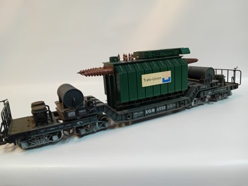 LGB4058 Wagon dieplader met trafo Union