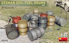 MiniArt 35597 German 200L Fuel Drums WW2
