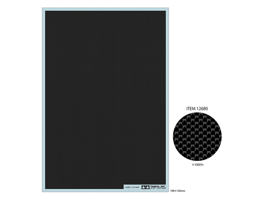 Tamiya 12680 Carbon Pattern Decal Set plain weave extra fijn