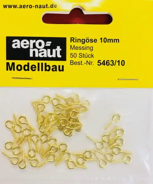 aeronaut 5463 10 schroefoog messing 10 MM (50 st )