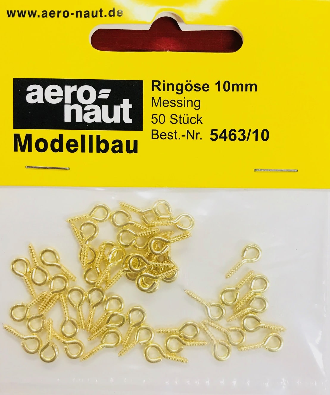 aeronaut 5463 10 schroefoog messing 10 MM (50 st )