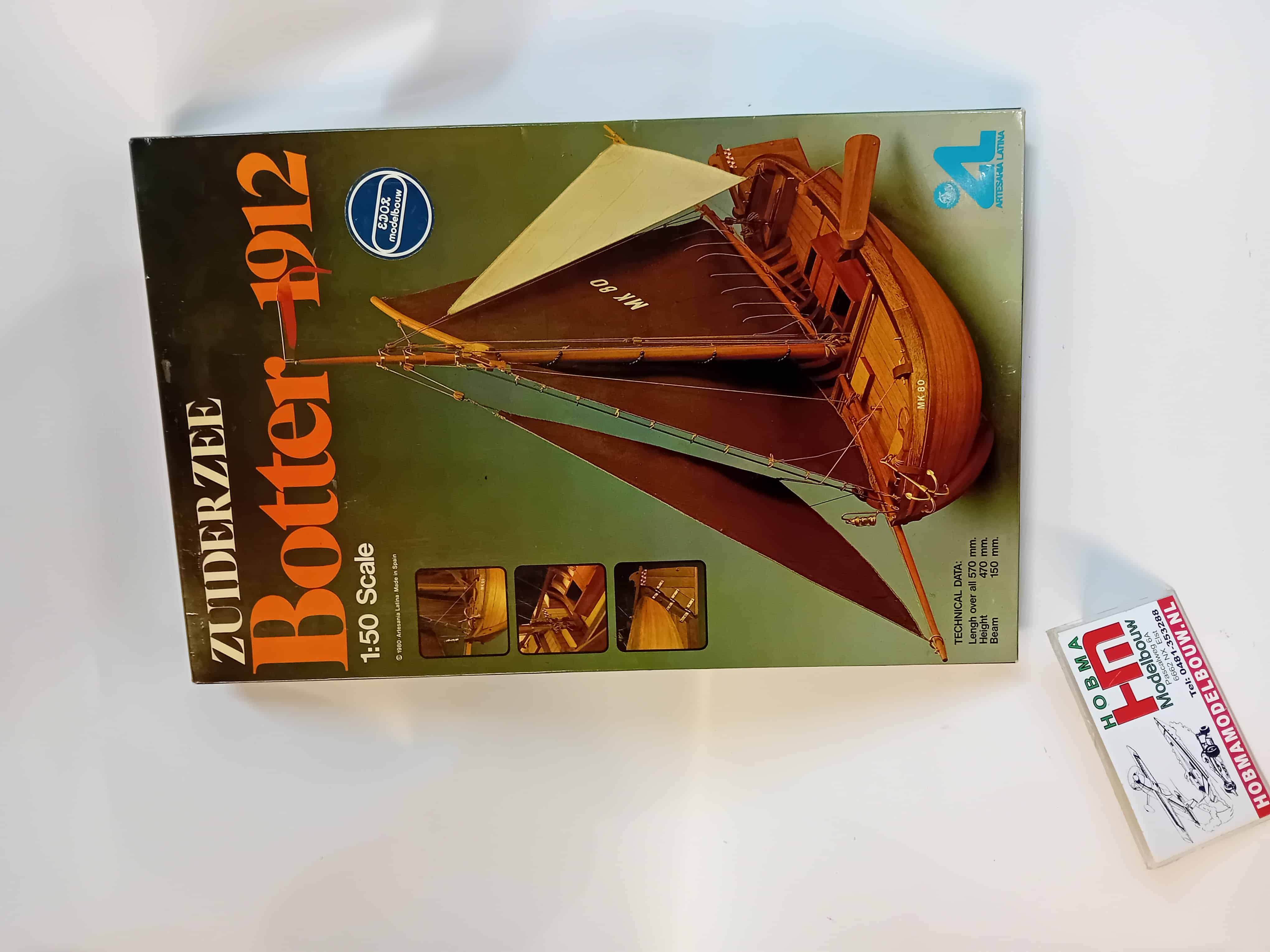 Artesania Latina 403 Botter Zuiderzee 1912 1:50 houten modelbouw schip
