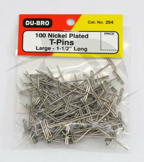 du bro 254 PLATED T-PINS bouwspelden 1-1/2"