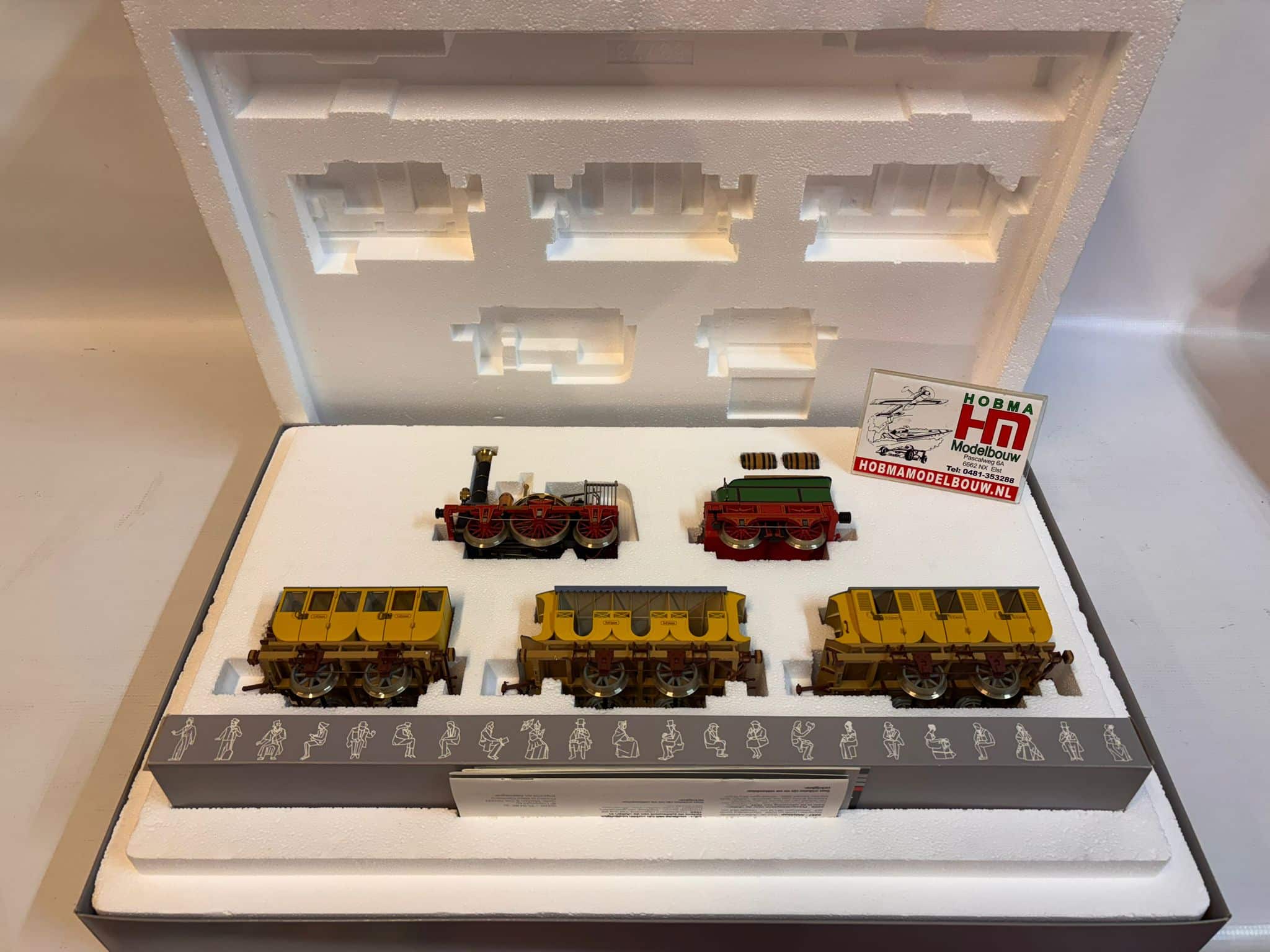 Marklin 5751 Spoor 1 Adler rijtuig met 3 personenrijtuigen