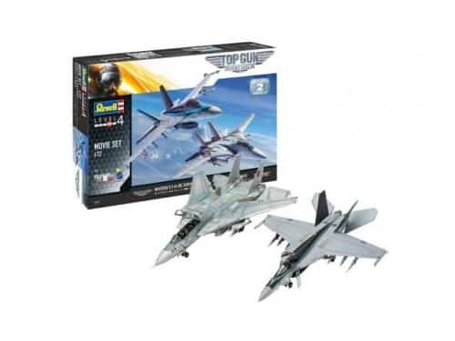 Revell 05677 TOP GUN MAVERICK S F/A 18E SUPER HORNET + F 14D TOMCAT