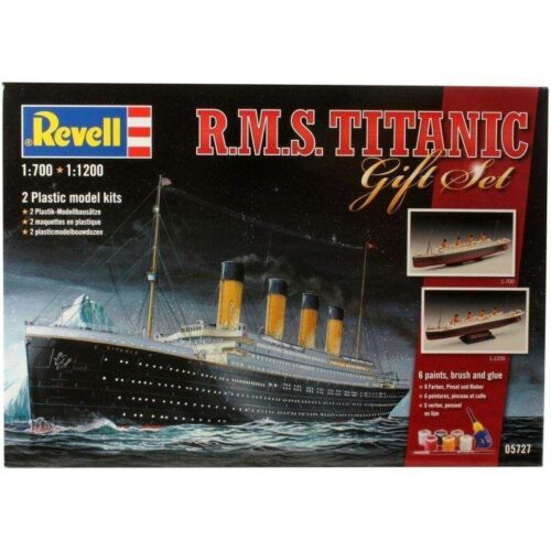 Revell 05727 RMS Titanic 1x 1:700 + 1x 1:1200 Gift set incl verf, lijm ,kwastje