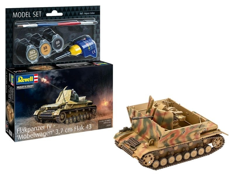 revell 63363 Model set flakpanzer IV möbelwagen 3,7 cm flak
