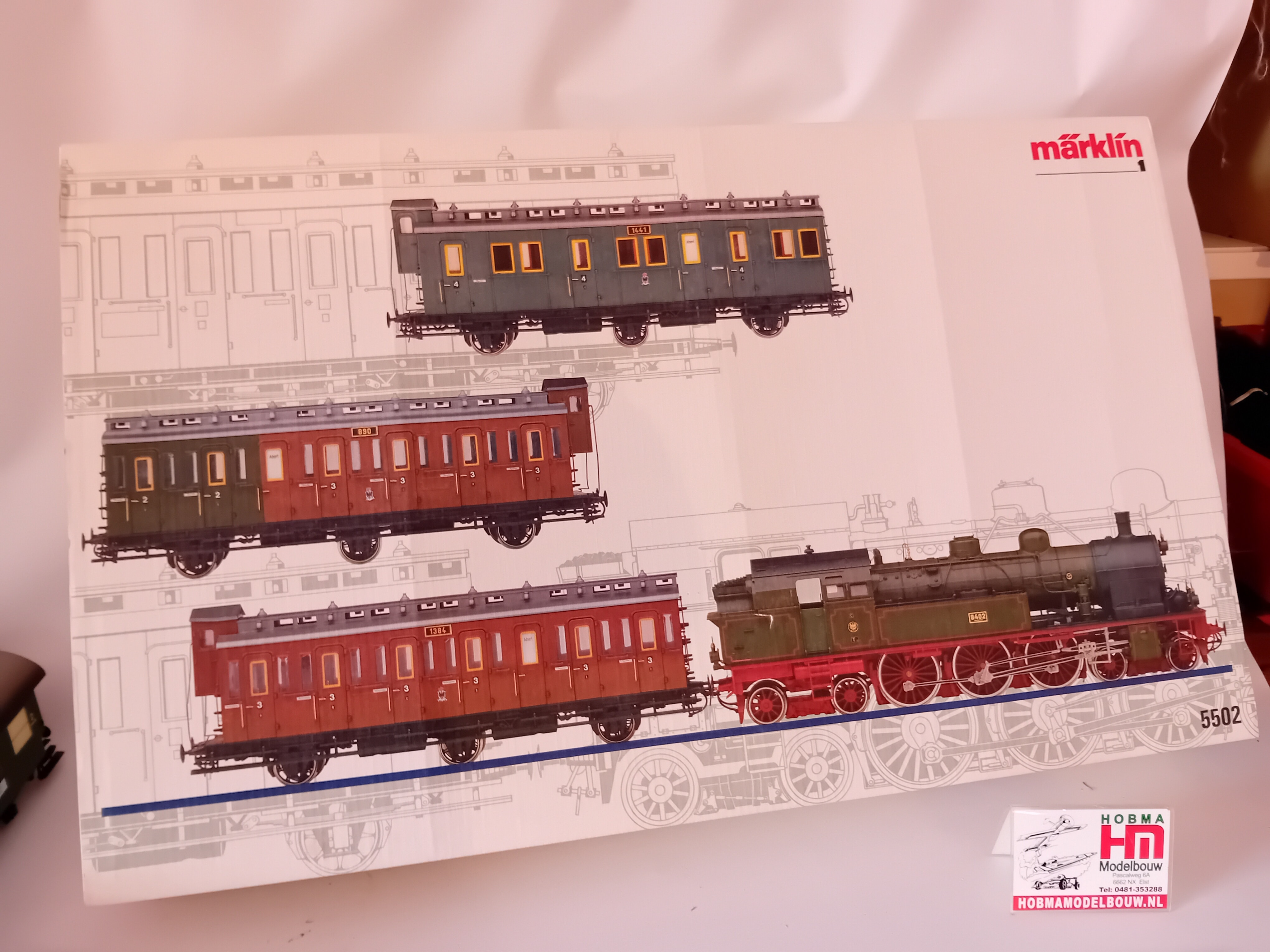 Märklin5502 passagierstreinset Preußenzug met extra wagon nr. 5813