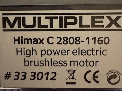 MULTIPLEX Himax C 2808-1160 high power electric brushless motor