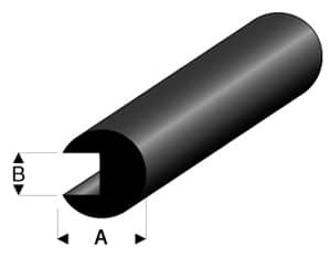 RABOESCH 104 33 Rubber Bump Profile A = 8 x B = 2 mm L = 2 M