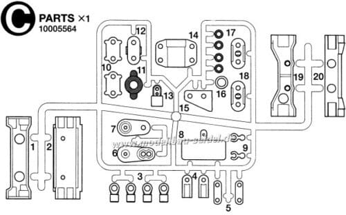 Tamiya 10005564 C Parts Mercedes-Benz Volvo Scania MAN Truck