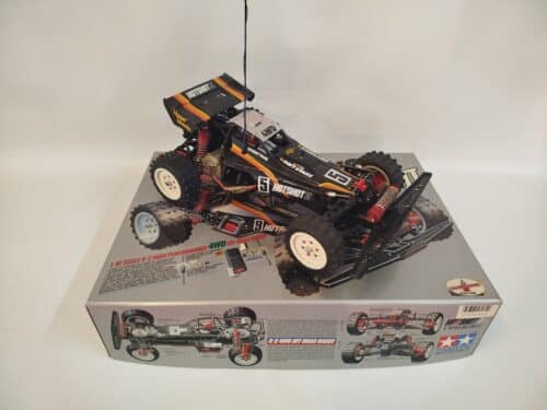Tweedehands Tamiya 58062 Hot shot II met doos en toebehoren