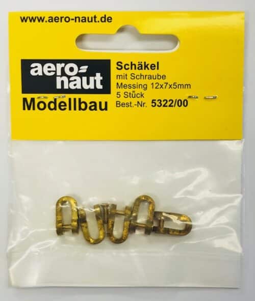 ARONAUT 5322 00 Schakel met sroef 12 x 7 x 5 mm messing 5 st
