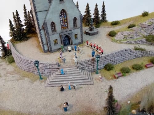 Diorama de trouwerij, schaal 1:87 HO