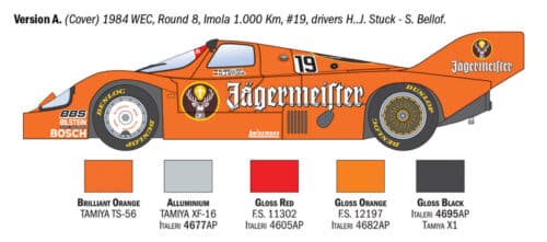 Italeri 3678 Porsche 956 Jägermeister