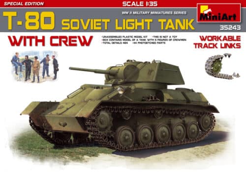 MiniArt 35243 T80 Sovjet Light Tank w/ crew special edition