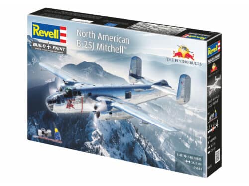 REVELLl 05643 North American B-25J Mitchel flying bullsl met verf en lijm