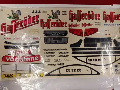 Carson 69081 Stickerset Audi Hasseröder DTM 2002 1:10