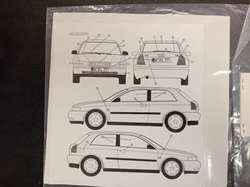 Carson 69111 Stickerset Audi Quattro G 1:10