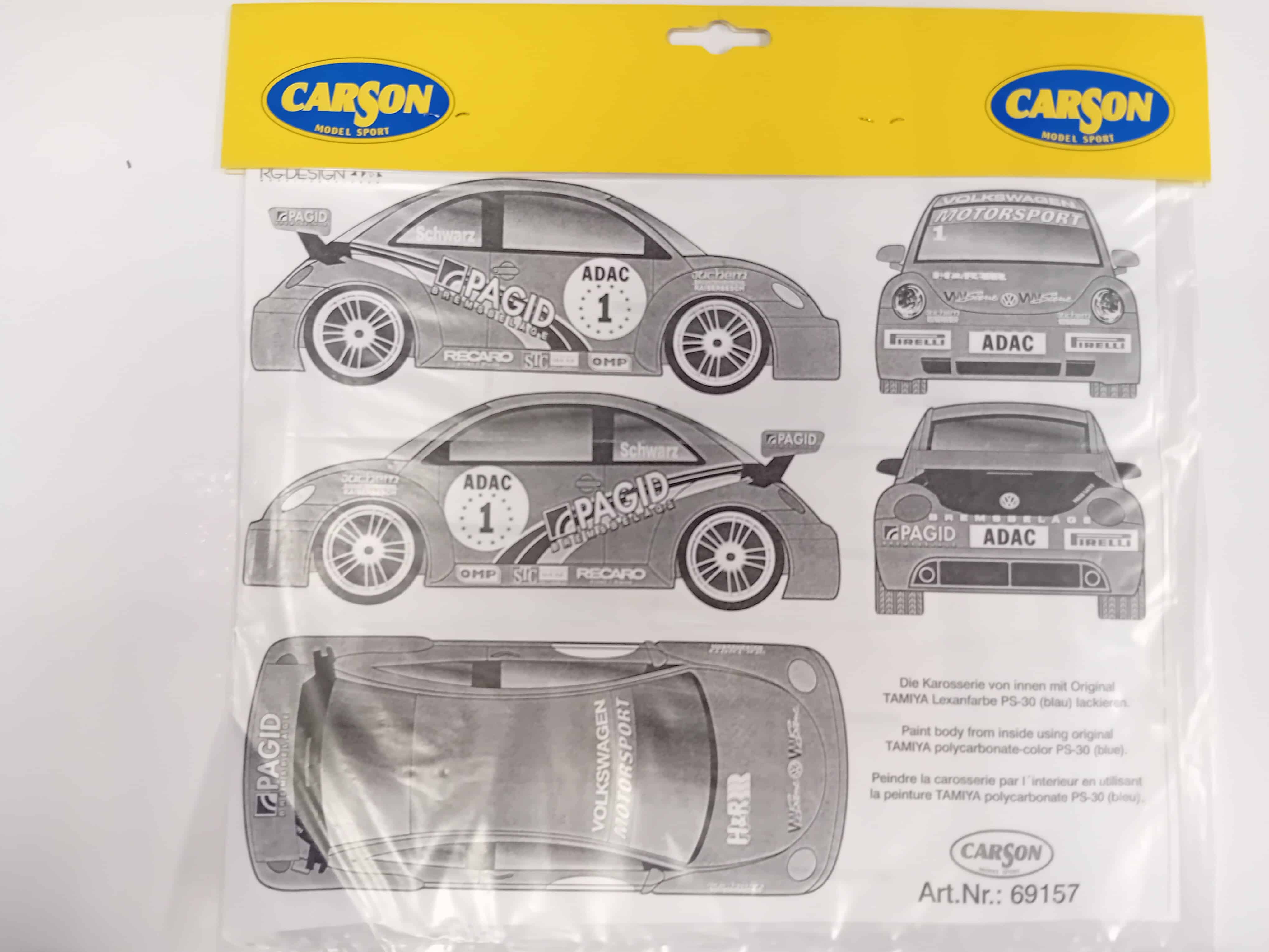 Carson 69157 Stickerset Beetle 1:24 en afplak ramen