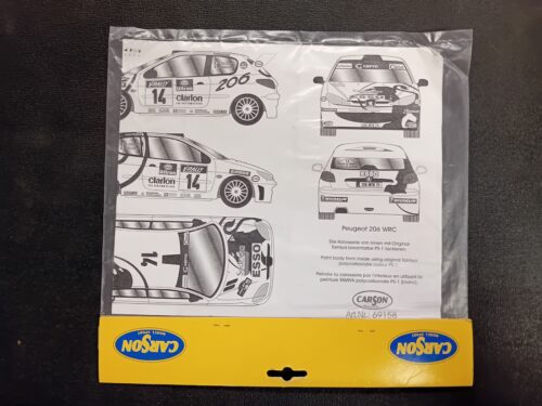 Carson 69158 Stickerset Peugeot 206 WRC 1:24