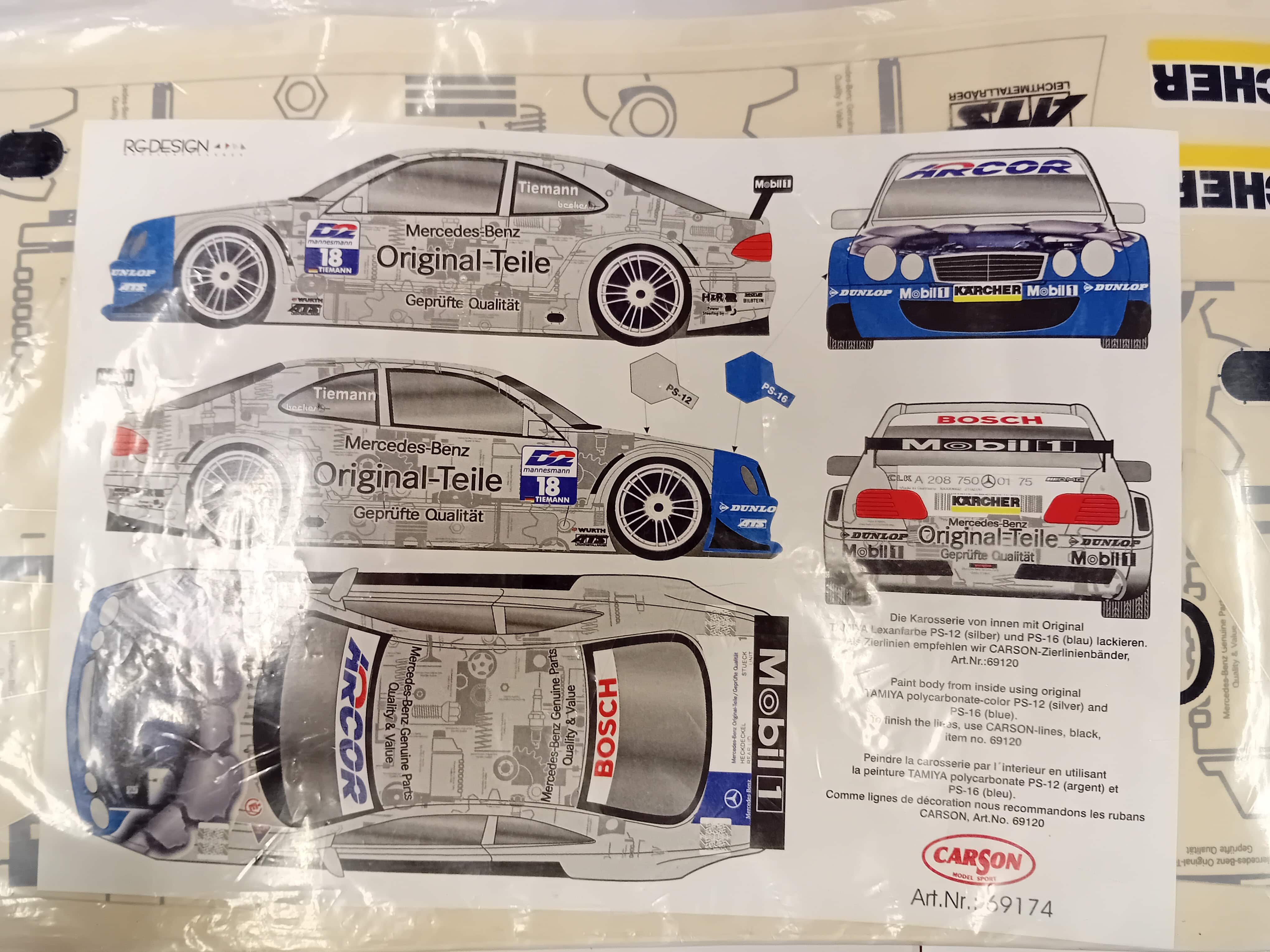 Carson 69174 Stickerset Mercedes-Benz 1:10