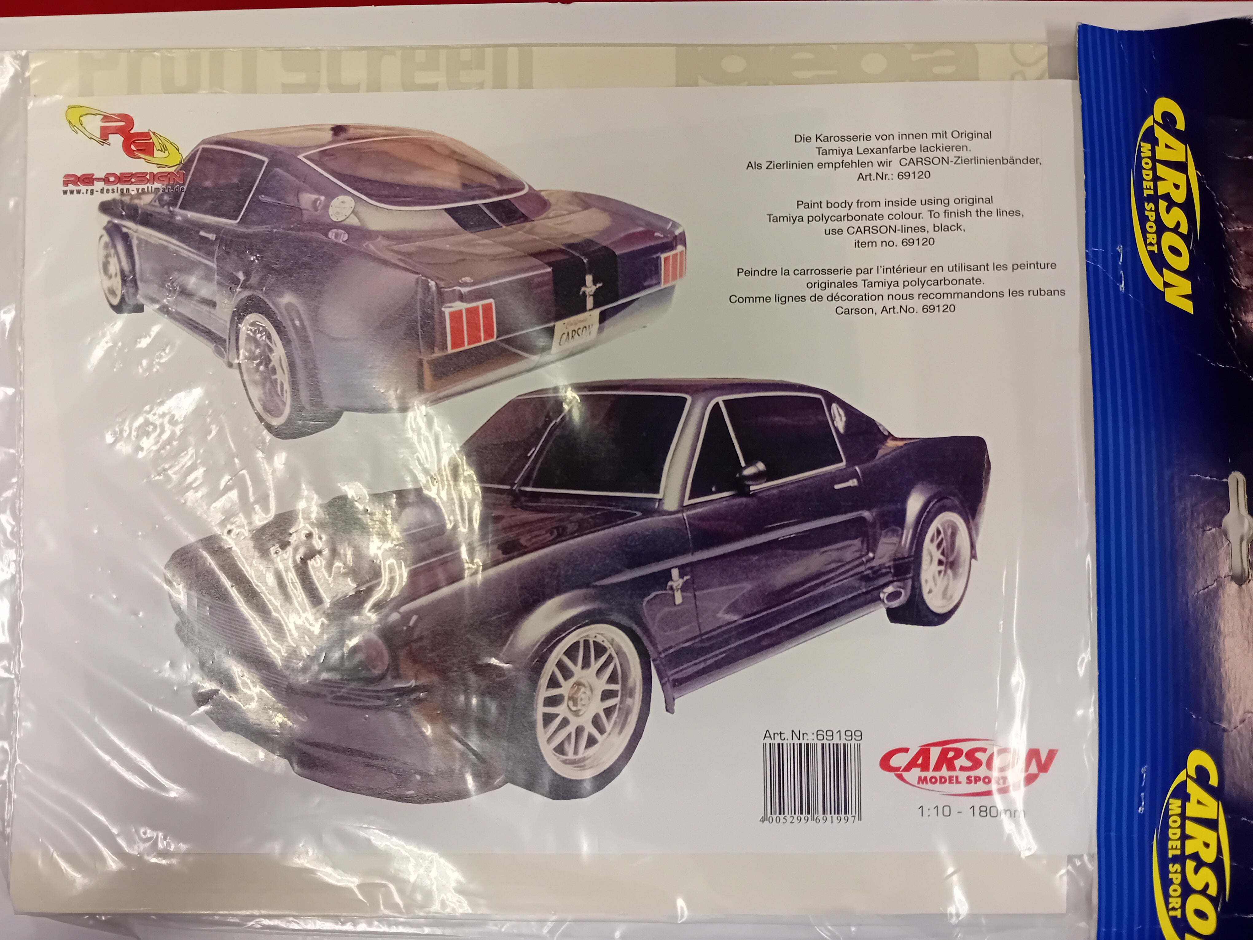 Carson 69199 Stickerset Shelby Mustang 1:10