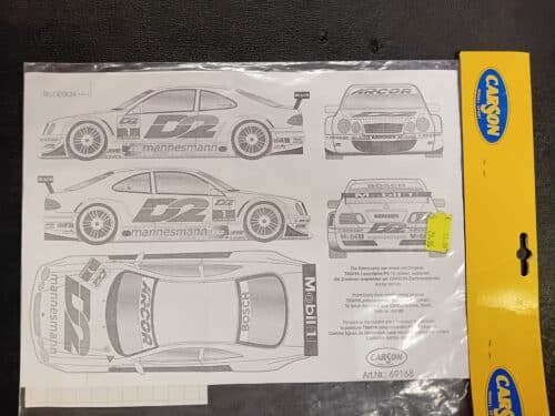 Carson69168 Stickerset Speedy Mercedes D2 DTM 1:24