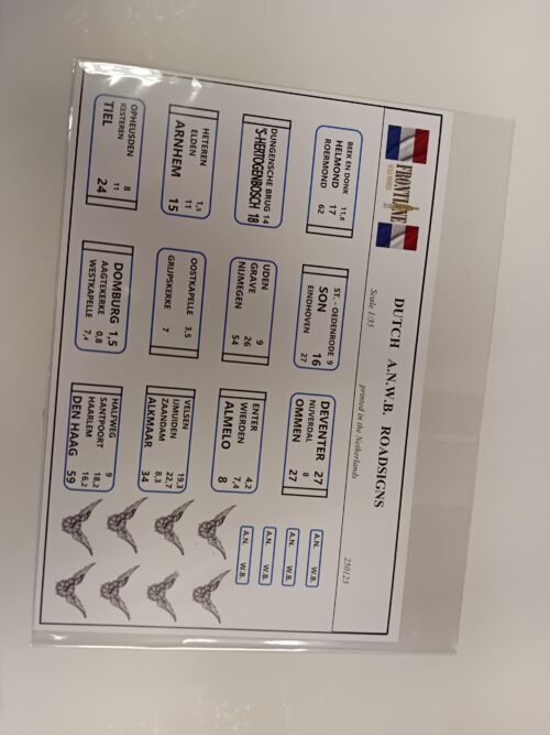 Frontline scale models 250123 Dutch ANWB roadsigns