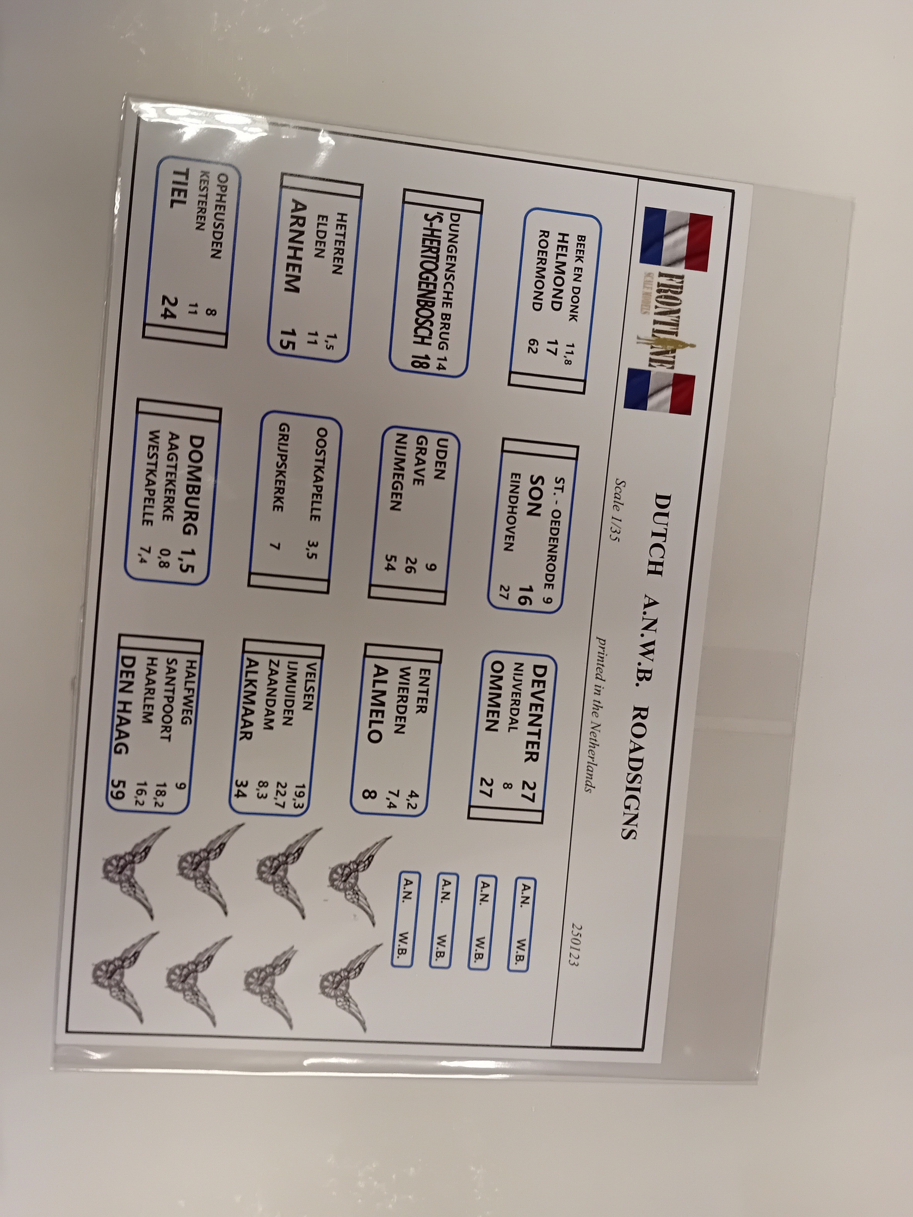 Frontline scale models 250123 Dutch ANWB roadsigns