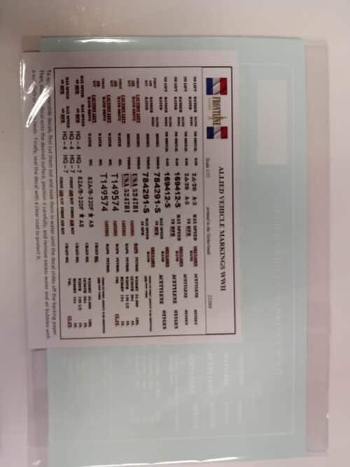 Frontline scale models 2520024 Allied vehicle markings WWII decals
