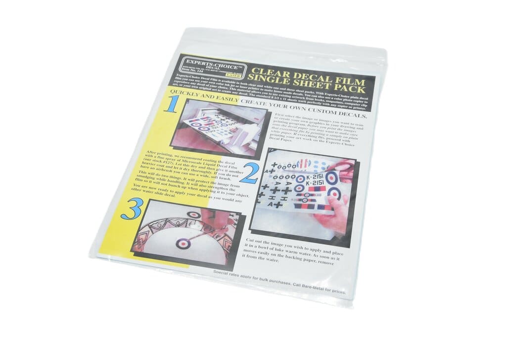 Laser en kleur printer decal sheets clear ( 21.59 x 27.94 cm) 1 st