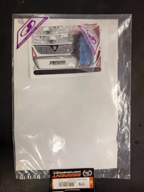 Serpent 1776 Stickerset en afplakset ramen Opel Vectra 1:10