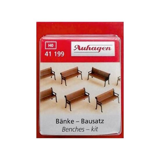 Auhagen 41199 H0 zitbank voor buiten (8 stuks) Bouwpakket