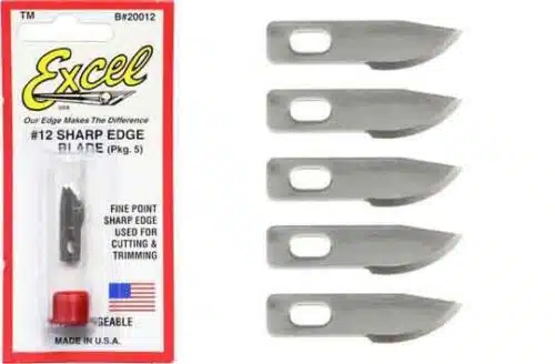 Excel 20012 Hobby mesjes 12 Mini Curved Blade 5 stuks