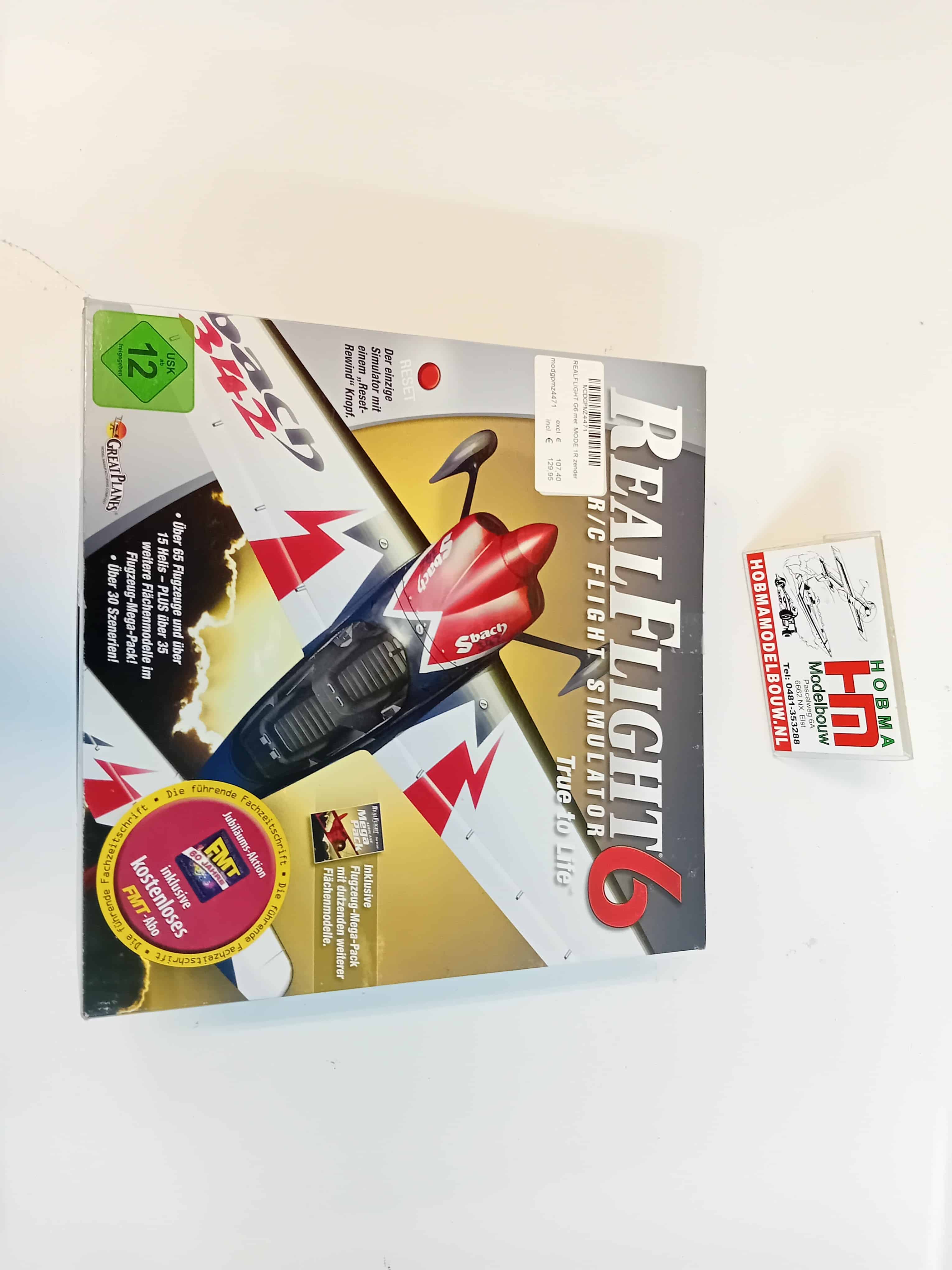 REALFLIGHT G6 met MODE 1R zender