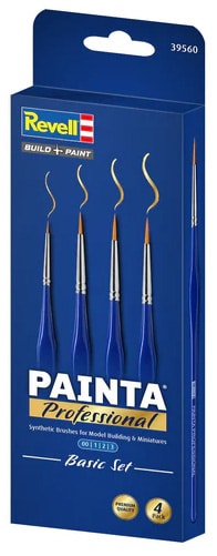 REVELL 39560 Painta Professional Basic Set Maat 00, 1, 2, 3 Synthetische penselen voor modelbouw